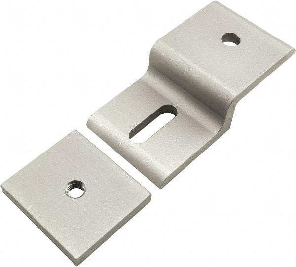 80/20 Inc. - 45mm Wide, Open Shelving Accessory/Component - Aluminum, Clear Anodized Finish, 87mm Long, Use with 45 Series & Bolt Kits 75-3619 & 11-8318 - Americas Industrial Supply