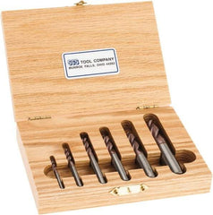 SGS - 1/8 to 1/2", 4 Flute Square End Mill Set - TiCN Coating, Solid Carbide, Single End, 1/8, 3/16, 1/4, 5/16, 3/8, 1/2" Shank Diam, Centercutting - Americas Industrial Supply