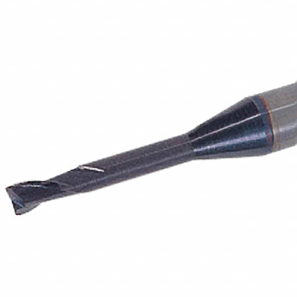 Iscar - 1.8mm, 2.7mm LOC, 4mm Shank Diam, 45mm OAL, 2 Flute, Solid Carbide Square End Mill - Single End, TiAlN Finish, Spiral Flute, 30° Helix, Right Hand Cut, Right Hand Flute - Americas Industrial Supply