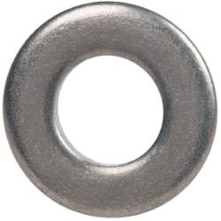 Made in USA - #8 Screw, Grade 300 Stainless Steel Standard Flat Washer - 0.188" ID x 3/8" OD, 0.065" Thick, Plain Finish, Meets Military Specifications - Americas Industrial Supply