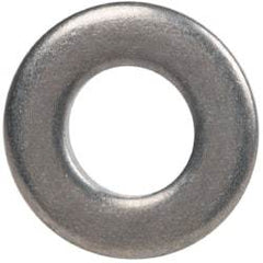 Made in USA - #8 Screw, Grade 300 Stainless Steel Standard Flat Washer - 0.188" ID x 3/8" OD, 0.065" Thick, Plain Finish, Meets Military Specifications - Americas Industrial Supply