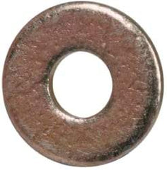 Made in USA - #0 Screw, Grade 1008/1010 Steel Standard Flat Washer - 0.078" ID x 0.188" OD, 0.02" Thick, Cadmium-Plated Finish, Meets Military Specifications - Americas Industrial Supply