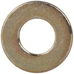 Made in USA - #4 Screw, Grade 1008/1010 Steel Standard Flat Washer - 1/8" ID x 1/4" OD, 0.02" Thick, Cadmium-Plated Finish, Meets Military Specifications - Americas Industrial Supply