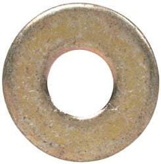 Made in USA - #4 Screw, Grade 1008/1010 Steel Standard Flat Washer - 1/8" ID x 0.312" OD, 0.03" Thick, Cadmium-Plated Finish, Meets Military Specifications - Americas Industrial Supply