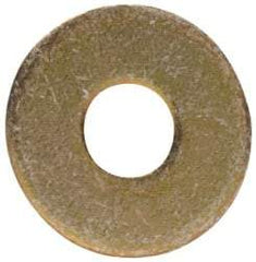 Made in USA - #4 Screw, Grade 1008/1010 Steel Standard Flat Washer - 1/8" ID x 3/8" OD, 0.03" Thick, Cadmium-Plated Finish, Meets Military Specifications - Americas Industrial Supply