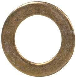 Made in USA - #6 Screw, Grade 1008/1010 Steel Standard Flat Washer - 0.156" ID x 1/4" OD, 0.015" Thick, Cadmium-Plated Finish, Meets Military Specifications - Americas Industrial Supply