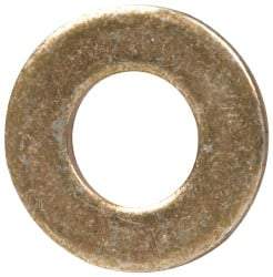 Made in USA - #6 Screw, Grade 1008/1010 Steel Standard Flat Washer - 0.156" ID x 0.312" OD, 0.03" Thick, Cadmium-Plated Finish, Meets Military Specifications - Americas Industrial Supply