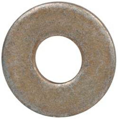 Made in USA - #6 Screw, Grade 1008/1010 Steel Standard Flat Washer - 0.156" ID x 3/8" OD, 0.042" Thick, Cadmium-Plated Finish, Meets Military Specifications - Americas Industrial Supply