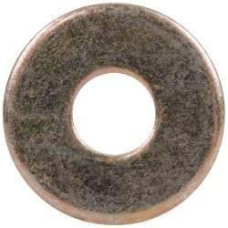 Made in USA - #8 Screw, Grade 1008/1010 Steel Standard Flat Washer - 0.188" ID x 1/2" OD, 0.06" Thick, Cadmium-Plated Finish, Meets Military Specifications - Americas Industrial Supply