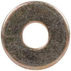 Made in USA - #8 Screw, Grade 1008/1010 Steel Standard Flat Washer - 0.188" ID x 1/2" OD, 0.06" Thick, Cadmium-Plated Finish, Meets Military Specifications - Americas Industrial Supply