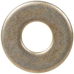 Made in USA - #10 Screw, Grade 1008/1010 Steel Standard Flat Washer - 0.219" ID x 1/2" OD, 0.048" Thick, Cadmium-Plated Finish, Meets Military Specifications - Americas Industrial Supply