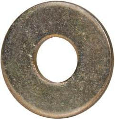 Made in USA - 1/4" Screw, Grade 1008/1010 Steel Standard Flat Washer - 0.281" ID x 0.734" OD, 0.06" Thick, Cadmium-Plated Finish, Meets Military Specifications - Americas Industrial Supply