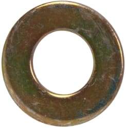 Made in USA - 5/16" Screw, Grade 1008/1010 Steel Standard Flat Washer - 0.344" ID x 0.688" OD, 0.06" Thick, Cadmium-Plated Finish, Meets Military Specifications - Americas Industrial Supply