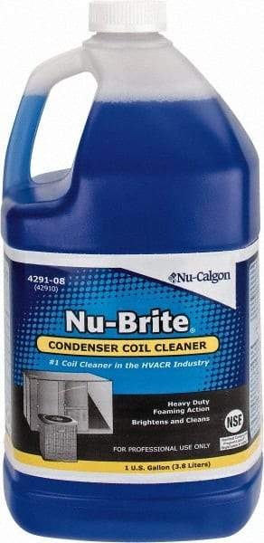 Nu-Calgon - 1 Gal Bottle HVAC Coil Cleaner - Alkaline Formula - Americas Industrial Supply