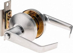 Falcon - Medium Duty Entry Lever Lockset - 2-3/4" Back Set, For Best/ Falcon I/C-Core Cylinder, Satin Chrome Finish - Americas Industrial Supply