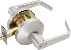 Falcon - Medium Duty Classroom Lever Lockset - 2-3/4" Back Set, For Best/ Falcon I/C-Core Cylinder, Satin Chrome Finish - Americas Industrial Supply