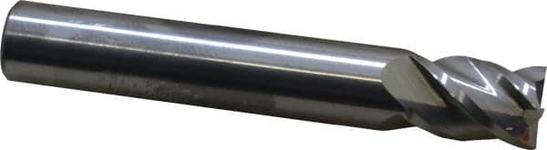 Accupro - 12mm, 16mm LOC, 12mm Shank Diam, 76mm OAL, 4 Flute, Solid Carbide Square End Mill - Single End, Uncoated, Spiral Flute, 40° Helix, Centercutting, Right Hand Cut, Right Hand Flute - Americas Industrial Supply