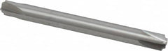 Accupro - 0.04" Radius, 1/4" Mill Diam, 4 Flute Solid Carbide Corner Rounding End Mill - Double End, Uncoated, 2-1/2" OAL, 1/4" Shank Diam - Americas Industrial Supply