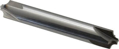 Accupro - 0.118" Radius, 3/8" Mill Diam, 4 Flute Solid Carbide Corner Rounding End Mill - Double End, Uncoated, 2-1/2" OAL, 3/8" Shank Diam - Americas Industrial Supply