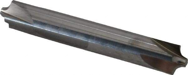 Accupro - 1/8" Radius, 3/8" Mill Diam, 4 Flute Solid Carbide Corner Rounding End Mill - Double End, Uncoated, 2-1/2" OAL, 3/8" Shank Diam - Americas Industrial Supply