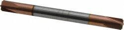 Accupro - 0.015" Radius, 3/16" Mill Diam, 4 Flute Solid Carbide Corner Rounding End Mill - Double End, TiCN Finish, 2" OAL, 3/16" Shank Diam - Americas Industrial Supply