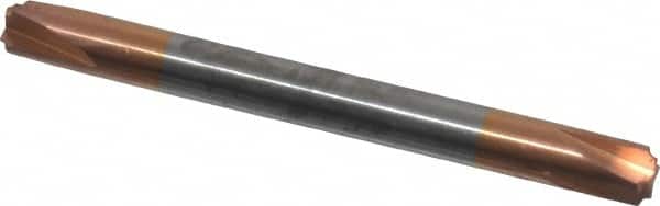 Accupro - 0.02" Radius, 3/16" Mill Diam, 4 Flute Solid Carbide Corner Rounding End Mill - Double End, TiCN Finish, 2" OAL, 3/16" Shank Diam - Americas Industrial Supply