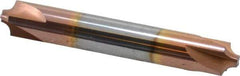 Accupro - 0.118" Radius, 3/8" Mill Diam, 4 Flute Solid Carbide Corner Rounding End Mill - Double End, TiCN Finish, 2-1/2" OAL, 3/8" Shank Diam - Americas Industrial Supply