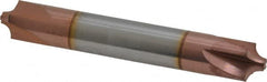 Accupro - 1/8" Radius, 3/8" Mill Diam, 4 Flute Solid Carbide Corner Rounding End Mill - Double End, TiCN Finish, 2-1/2" OAL, 3/8" Shank Diam - Americas Industrial Supply