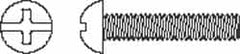 Value Collection - #10-32 UNF, 3" Length Under Head Slotted/Phillips Drive Machine Screw - Round Head, Grade J82 Steel, Zinc-Plated Finish, Without Washer - Americas Industrial Supply