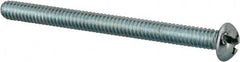 Value Collection - 1/4-20 UNC, 3" Length Under Head Slotted/Phillips Drive Machine Screw - Round Head, Grade J82 Steel, Zinc-Plated Finish, Without Washer - Americas Industrial Supply