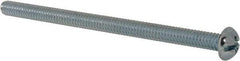 Value Collection - 1/4-20 UNC, 4" Length Under Head Slotted/Phillips Drive Machine Screw - Round Head, Grade J82 Steel, Zinc-Plated Finish, Without Washer - Americas Industrial Supply