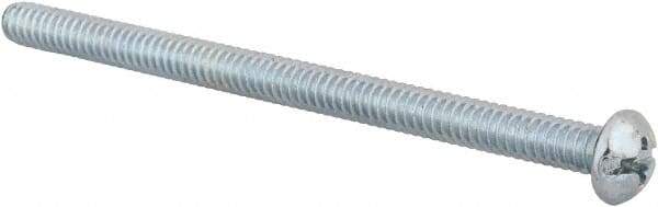 Value Collection - #10-24 UNC, 3" Length Under Head Slotted/Phillips Drive Machine Screw - Round Head, Grade J82 Steel, Zinc-Plated Finish, Without Washer - Americas Industrial Supply