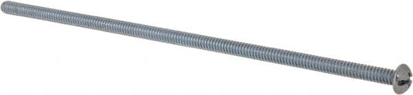 Value Collection - #10-24 UNC, 6" Length Under Head Slotted/Phillips Drive Machine Screw - Round Head, Grade J82 Steel, Zinc-Plated Finish, Without Washer - Americas Industrial Supply