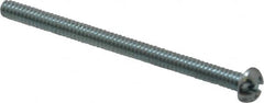 Value Collection - #6-32 UNC, 2" Length Under Head Slotted/Phillips Drive Machine Screw - Round Head, Grade J82 Steel, Zinc-Plated Finish, Without Washer - Americas Industrial Supply
