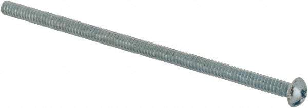 Value Collection - #6-32 UNC, 3" Length Under Head Slotted/Phillips Drive Machine Screw - Round Head, Grade J82 Steel, Zinc-Plated Finish, Without Washer - Americas Industrial Supply