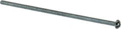 Value Collection - #6-32 UNC, 4" Length Under Head Slotted/Phillips Drive Machine Screw - Round Head, Grade J82 Steel, Zinc-Plated Finish, Without Washer - Americas Industrial Supply