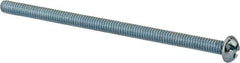 Value Collection - #8-32 UNC, 3" Length Under Head Slotted/Phillips Drive Machine Screw - Round Head, Grade J82 Steel, Zinc-Plated Finish, Without Washer - Americas Industrial Supply