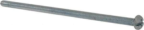 Value Collection - #8-32 UNC, 4" Length Under Head Slotted/Phillips Drive Machine Screw - Round Head, Grade J82 Steel, Zinc-Plated Finish, Without Washer - Americas Industrial Supply