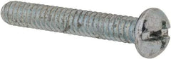 Value Collection - #10-24 UNC, 1-1/4" Length Under Head Slotted/Phillips Drive Machine Screw - Round Head, Grade 2 Steel, Zinc-Plated Finish, Without Washer - Americas Industrial Supply