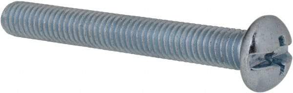 Value Collection - #10-32 UNF, 1-1/2" Length Under Head Slotted/Phillips Drive Machine Screw - Round Head, Grade 2 Steel, Zinc-Plated Finish, Without Washer - Americas Industrial Supply