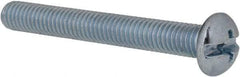 Value Collection - #10-32 UNF, 1-1/2" Length Under Head Slotted/Phillips Drive Machine Screw - Round Head, Grade 2 Steel, Zinc-Plated Finish, Without Washer - Americas Industrial Supply