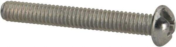 Value Collection - #8-32 UNC, 1-1/4" Length Under Head Slotted/Phillips Drive Machine Screw - Round Head, Grade J82 Steel, Zinc-Plated Finish, Without Washer - Americas Industrial Supply