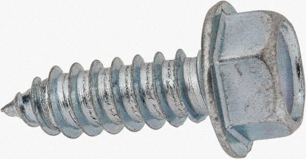 Value Collection - 3/8" Hex Head Sheet Metal Screw - Steel, 1-1/4" Length Under Head, Grade 2 - Americas Industrial Supply
