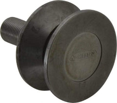 Osborn International - 2-1/2" Roller Diam x 1-5/16" Width, 3/4" Stud Diam x 1-3/4" Length, V Grooved Concentric Stud - Steel, 7/8" Thread Length, 3/4-16 Thread, 3-1/16" OAL, 1,100 Lb Dynamic Cap - Americas Industrial Supply