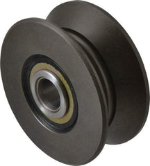 Osborn International - 3-3/4" Roller Diam x 1-9/16" Width, V Grooved Yoke Roller - Steel, 7,630 Lb Dynamic Cap - Americas Industrial Supply