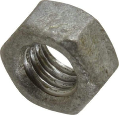 Value Collection - 5/16-18 UNC Steel Right Hand Hex Nut - 1/2" Across Flats, 17/64" High, Hot Dipped Galvanized Finish - Americas Industrial Supply