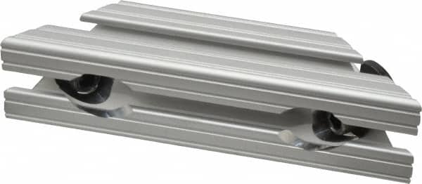 80/20 Inc. - 1-1/2" Wide, 6" High, Open Shelving 45° Support Bracket - Aluminum, Use with Series 15 - 1515 Extrusion - Americas Industrial Supply