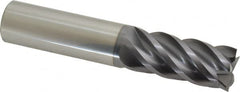 ProMax - 3/4", 1-5/8" LOC, 3/4" Shank Diam, 4" OAL, 5 Flute, Solid Carbide Square End Mill - Single End, AlTiN Finish, Spiral Flute, 40° Helix, Centercutting, Right Hand Cut, Right Hand Flute, Series 112 - Americas Industrial Supply