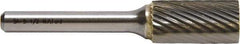 M.A. Ford - 12mm Cut Diam, 6mm Shank Diam, Cylinder Head Double Cut Burr - Carbide, Flat End, 25mm LOC, 70mm OAL - Americas Industrial Supply