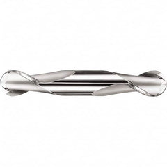 SGS - 9mm Diam, 14mm LOC, 2 Flute Solid Carbide Ball End Mill - Uncoated, Double End, 75mm OAL, 9mm Shank Diam, Spiral Flute - Americas Industrial Supply